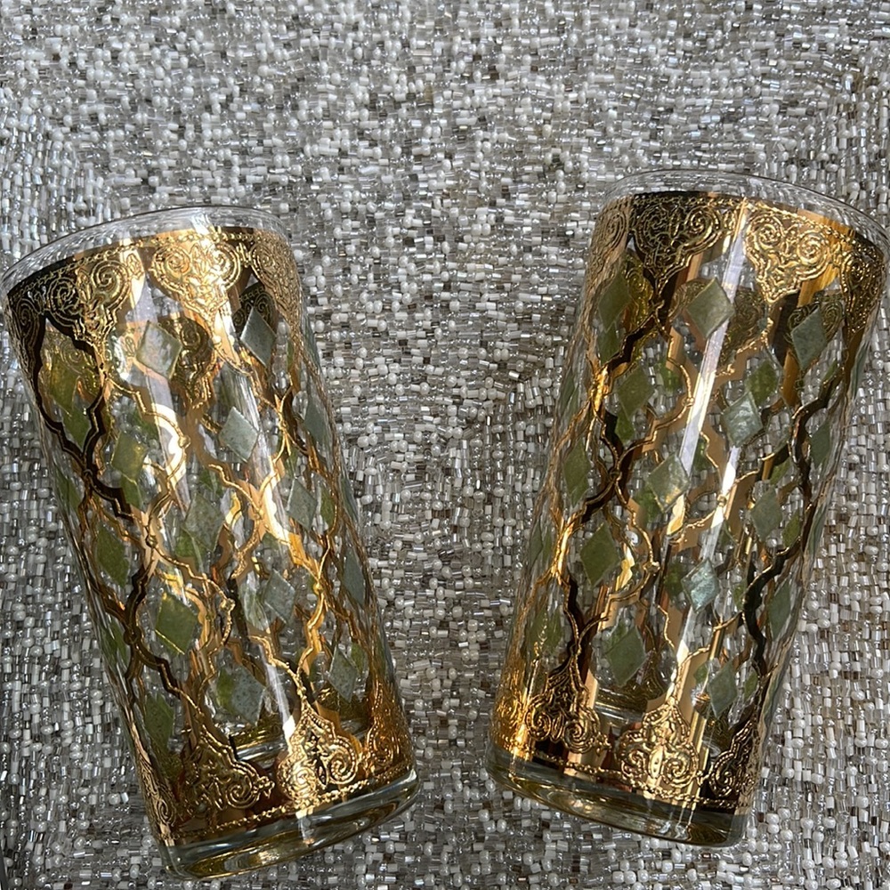 NO LONGER AVAILABLE.Vintage 1960s Culver Valencia 22k gold/green-highball&scotch - Picture 5 of 7